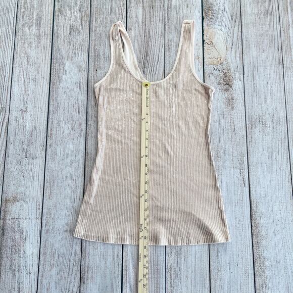 Women's Large EXPRESS Front Sequined Ribbed Tank Top - Picture 3 of 6